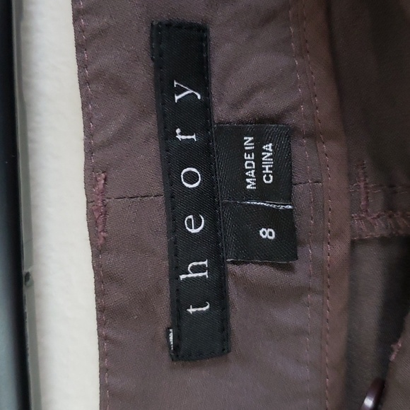 Theory gray pants elastic ankle joggers, square front pockets, back flap pockets - Picture 6 of 11